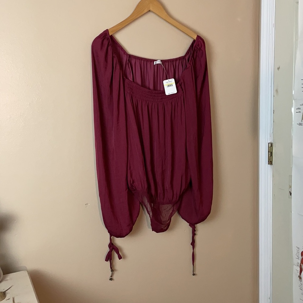 Free People Another Round Balloon Sleeve Bodysuit - Picture 7 of 7